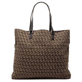 Tote in tela Fendi Zucchino marrone