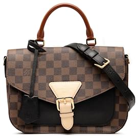 Borsa Beaumarchais in Damier Ebene marrone Louis Vuitton
