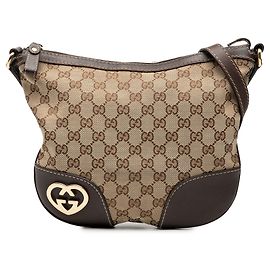 Borsa a tracolla Gucci GG Canvas Tan Lovely
