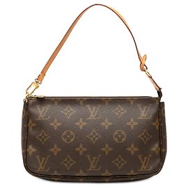 Louis Vuitton Monogram Pochette Accessoires Schultertasche braun