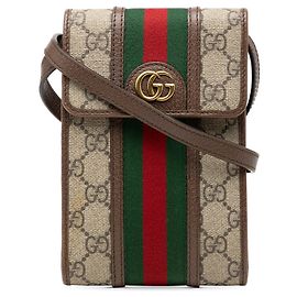 Mini GG Supreme Web Ophidia Crossbody beige Gucci