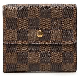 Carteira Elise em Damier Ebene marrom Louis Vuitton