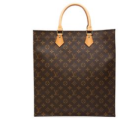 Brauner Louis Vuitton Monogram Sac Plat Tote Bag