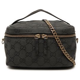 Borsa vanity Gucci GG Canvas nera