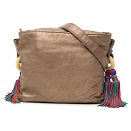 Borsa a tracolla LOEWE Nappa Metallic Flamenco con nappa, marrone