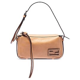 Borsa Fendi Mini Simply in pelle di vitello beige