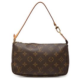 Borsa a tracolla Louis Vuitton Monogram Pochette Accessoires marrone