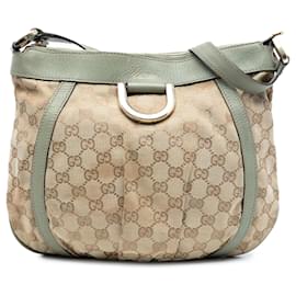 Gucci Abbey D Ring Crossbody aus GG Canvas in Beige