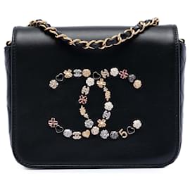 Borsa a tracolla Chanel Lambskin Black Lucky Charms