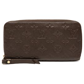 Brauner Louis Vuitton Monogram Empreinte Zippy Wallet