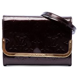 Borsa a tracolla Louis Vuitton Monogram Vernis Rossmore PM viola