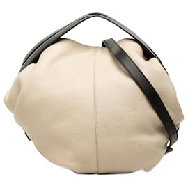 Borsa LOEWE in pelle di vitello granulata con zip e manico, beige