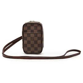Borsa a tracolla Louis Vuitton Damier Ebene Etui Okapi GM marrone