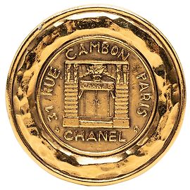 Spilla Medaglione 31 Rue Cambon placcata oro Gold Chanel