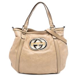 Borsa Gucci Medium Guccissima Web Britt marrone