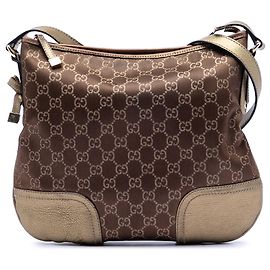 Borsa a tracolla Gucci GG Canvas Princy marrone