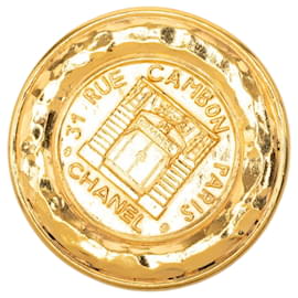Spilla Medaglione 31 Rue Cambon placcata oro Gold Chanel