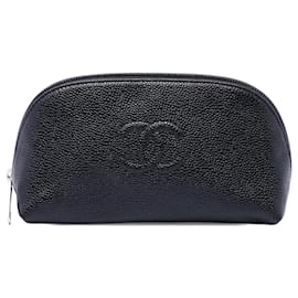 Chanel CC Caviar Kosmetiktasche Schwarz