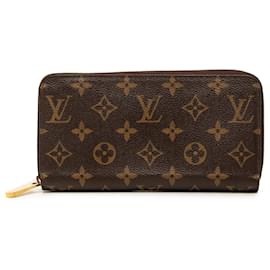 Brown Louis Vuitton Monogram Zippy Long Wallet