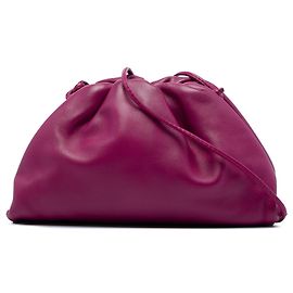 Mini Pouch Crossbody in pelle di agnello viola Bottega Veneta