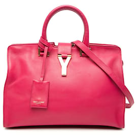 Piccola borsa cabas Chyc in pelle di vitello rosa Saint Laurent