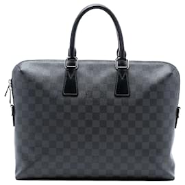 Borsa Business Porte Documents Jour Louis Vuitton Damier Graphite Nero