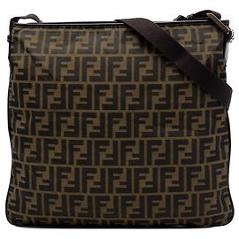 Borsa a tracolla Fendi Zucca Canvas marrone