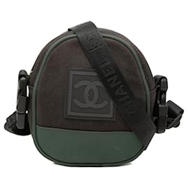 Borsa a tracolla Chanel Sport Line CC Nylon marrone