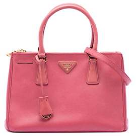 Borsa Tote Satchel Prada Medium Saffiano Lux Galleria Double Zip rosa