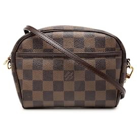 Borsa a tracolla Louis Vuitton Damier Ebene Ipanema marrone