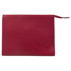 Rotes Louis Vuitton Epi Toile Kosmetikbeutel und Clutch Bag 26