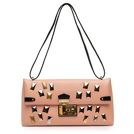 Bolso de hombro Sac Triangle PM en piel de becerro glaseado rosa Louis Vuitton