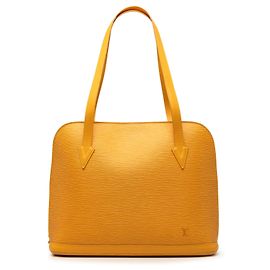 Borsa a tracolla Louis Vuitton Epi Lussac gialla