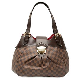 Borsa a Spalla Louis Vuitton Damier Ebene Sistina GM Marrone