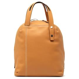 Borsa a mano in pelle arancione LOEWE