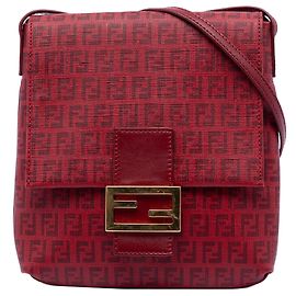 Fendi Zucchino Spalmati Crossbody-Tasche rot