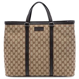 Beige Gucci GG Canvas Joy Tote Satchel