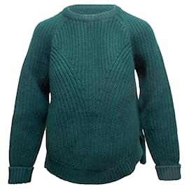 Dunkelgrüner Alexander McQueen Woll- und Kaschmirpullover Größe US M - Alexander Mcqueen