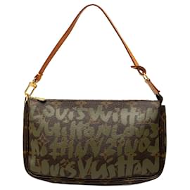 Borsa a tracolla Louis Vuitton Stephen Sprouse Monogram Graffiti Pochette Accessoires marrone