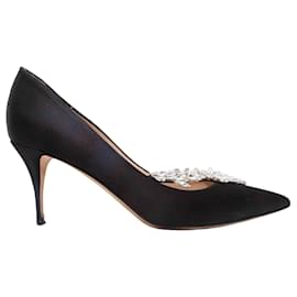 Décolleté decorati neri Manolo Blahnik Nadira Taglia 41