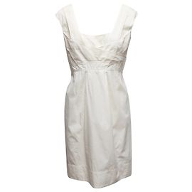 Céline Mini abito senza maniche vintage bianco Celine anni 2000 Taglia EU 40