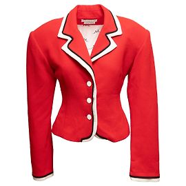 Autre Marque Blazer de lana entallado Red & Multicolor Rowen Rose Talla IT 40