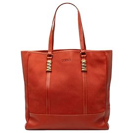 Borsa Tote LOEWE Velazquez Twist in pelle arancione