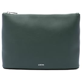Clutch in pelle con logo verde LOEWE - Loewe