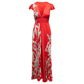 Autre Marque Mono de manga corta con estampado floral rojo y multicolor Alice + Olivia Talla US 4