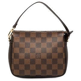 Pochette Trousse Louis Vuitton Damier Ebene Marrone