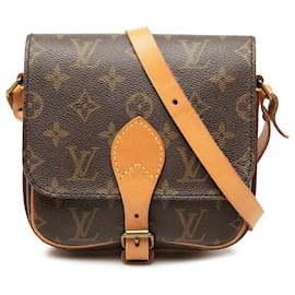 Borsa a tracolla Louis Vuitton Monogram Cartouchiere PM marrone