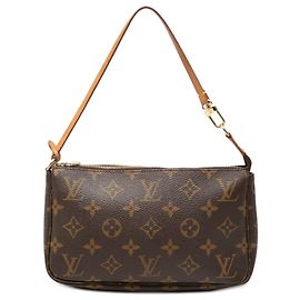 Louis Vuitton Monogram Pochette Accessoires Schultertasche braun