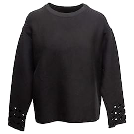Schwarzer Alaia Wollpullover mit Cutout-Details an den Manschetten Größe IT 40 - Alaïa