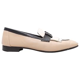 Hermes Royal H Loafers Beige & Schwarz Größe 37 - Hermès